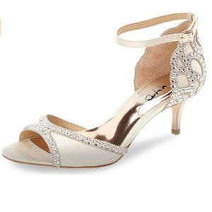 XYD Rhinestones Ankle Strap Peep Toe Sandals
